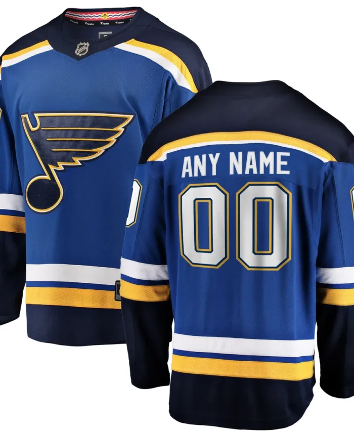 St. Louis Blues Fanatics Home Breakaway Custom Jersey - Blue