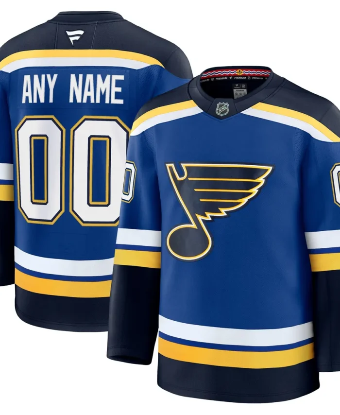 St. Louis Blues Fanatics Home Premium Custom Jersey - Blue