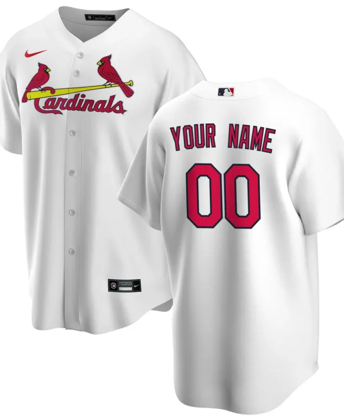 St. Louis Cardinals Home Replica Custom Jersey - White