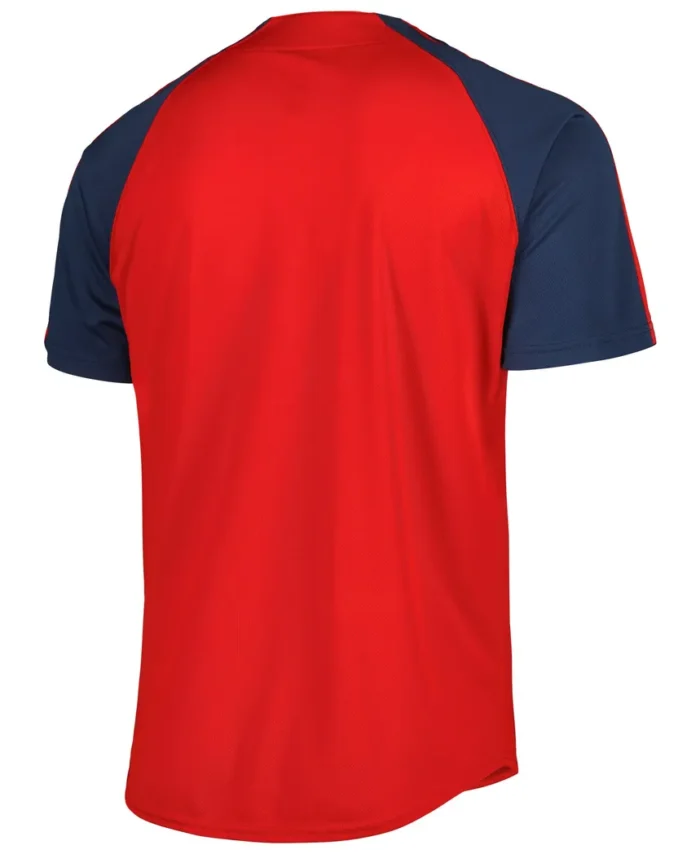 St. Louis Cardinals Stitches Button-Down Raglan Fashion Jersey - Red
