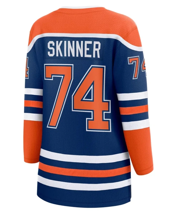 Stuart Skinner Edmonton Oilers Fanatics Women Home Breakaway Player Jersey - Royal