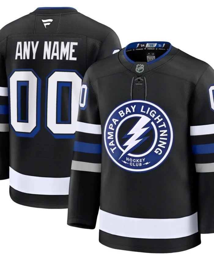 Tampa Bay Lightning Fanatics Alternate Premium Custom Jersey - Black
