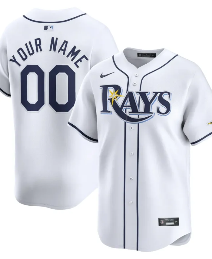 Tampa Bay Rays Home Limited Custom Jersey- White