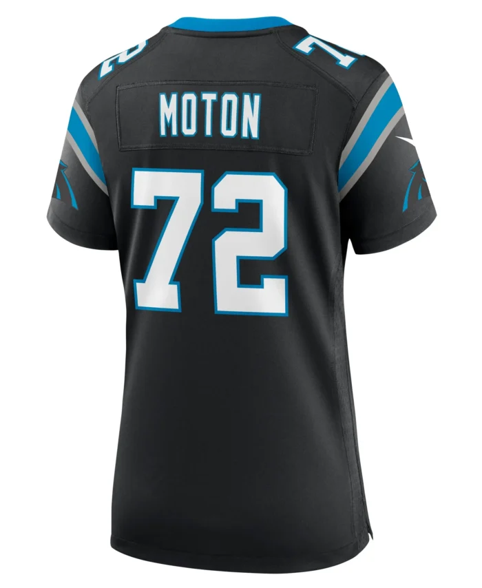 Taylor Moton Carolina Panthers Women's Team Game Jersey - Black