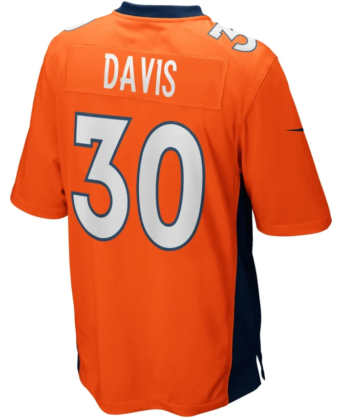 Terrell Davis Denver Broncos Game Retired Player Jersey - Orange