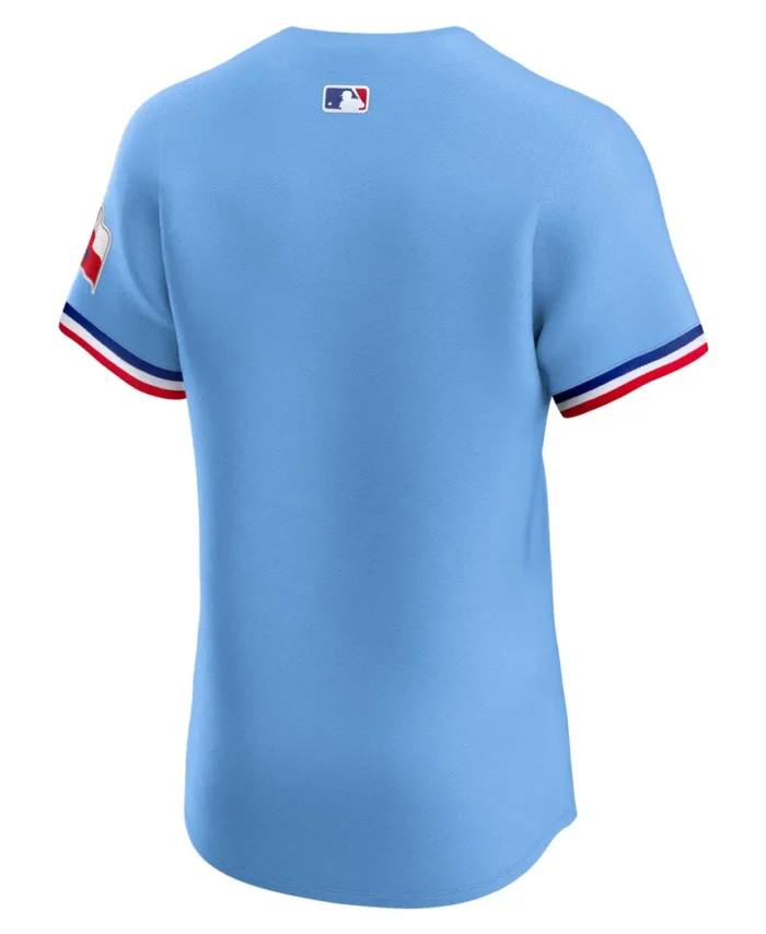 Texas Rangers Alternate Vapor Premier Elite Patch Jersey - Light Blue
