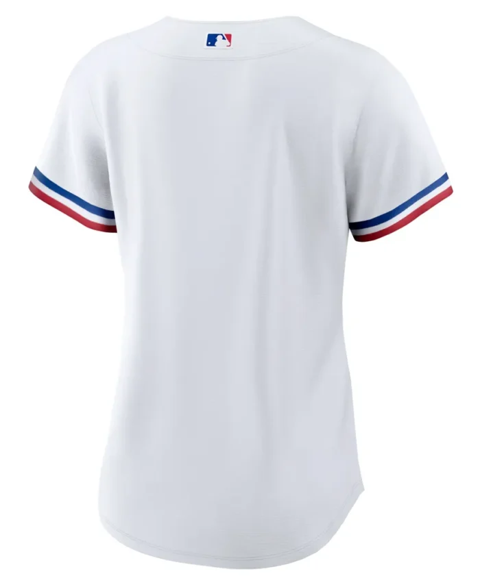 Texas Rangers Women Home Replica Team Jersey - White