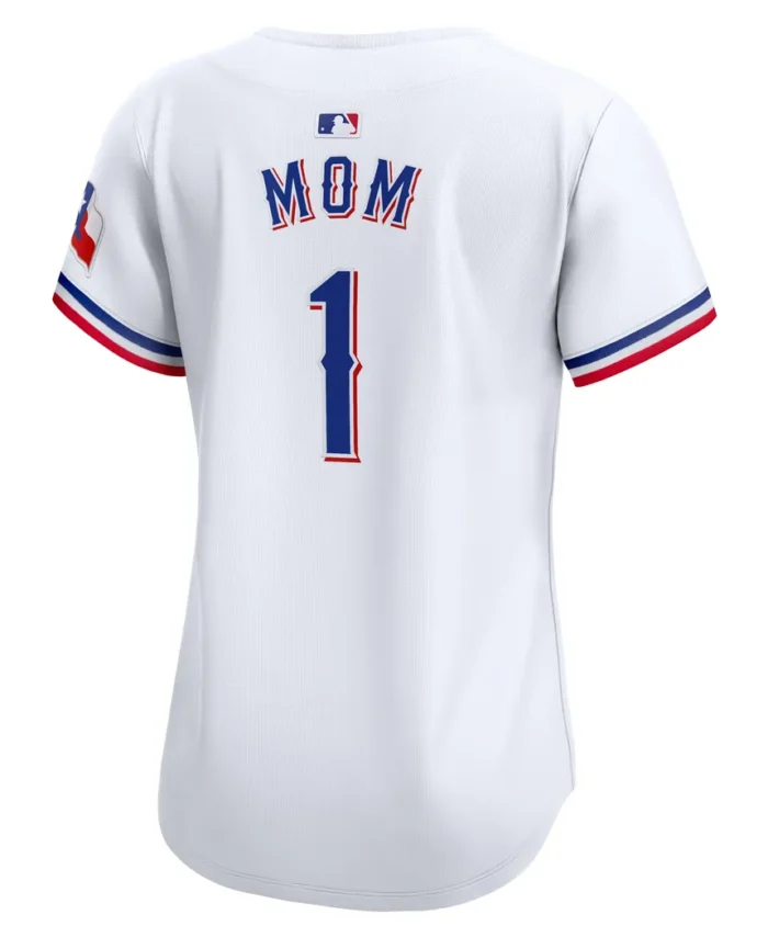 Texas Rangers Women Mom Home Limited Jersey - White