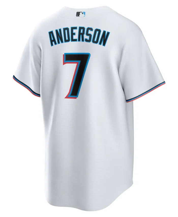 Tim Anderson Miami Marlins Home Replica Player Jersey - White