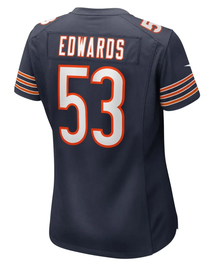 TJ Edwards Chicago Bears Women's Game Player Jersey - Navy