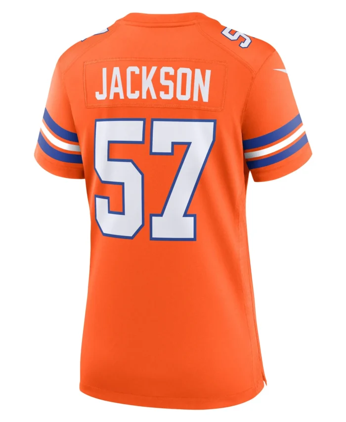 Tom Jackson Denver Broncos Women's Mile High Collection 1977 Throwback Retired Player Game Jersey - Orange