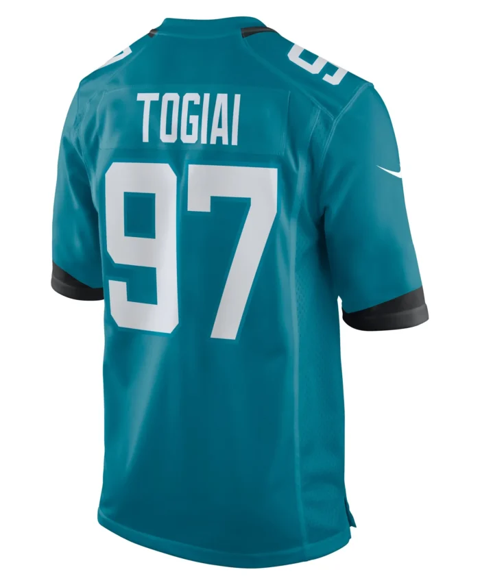 Tommy Togiai Jacksonville Jaguars Team Game Jersey -  Teal