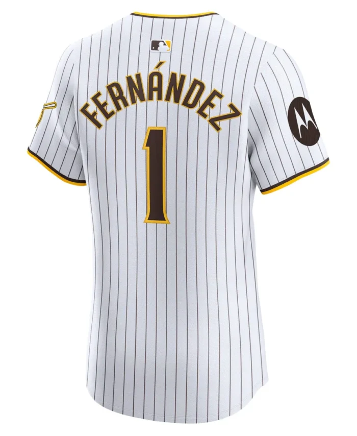 Tony Fernandez San Diego Padres Home Elite Sponsor Patch Player Jersey- White