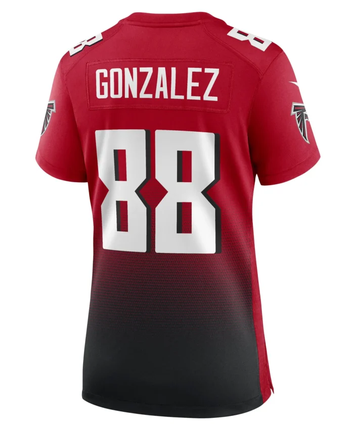 Tony Gonzalez Atlanta Falcons Women's Retired Game Jersey - Red