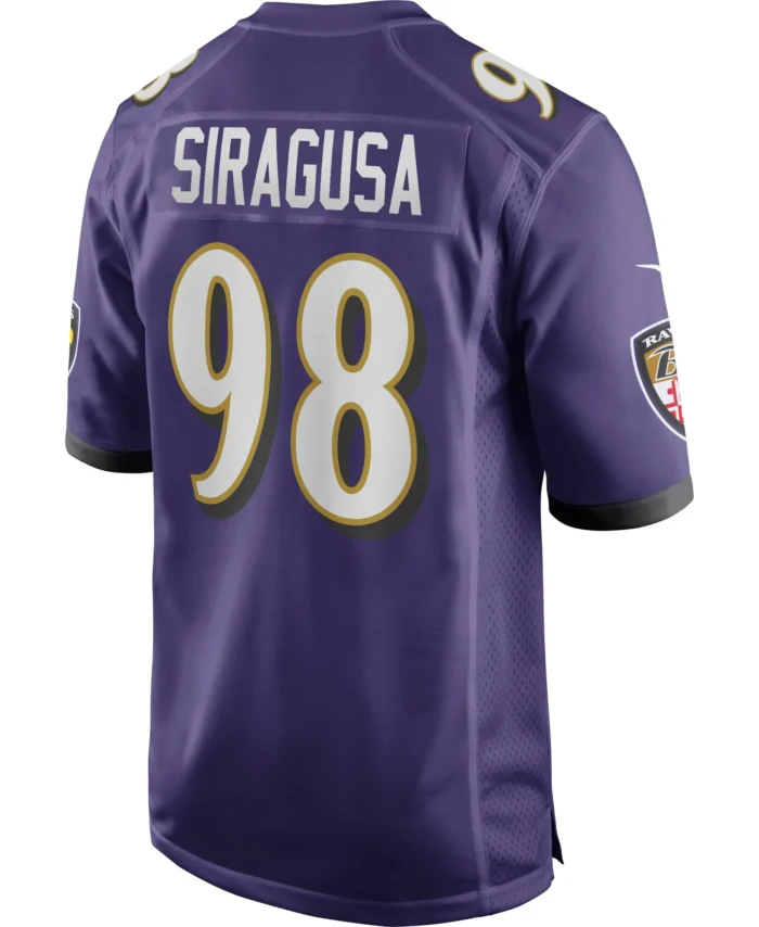 Tony Siragusa Baltimore Ravens Game Retired Player Jersey - Purple