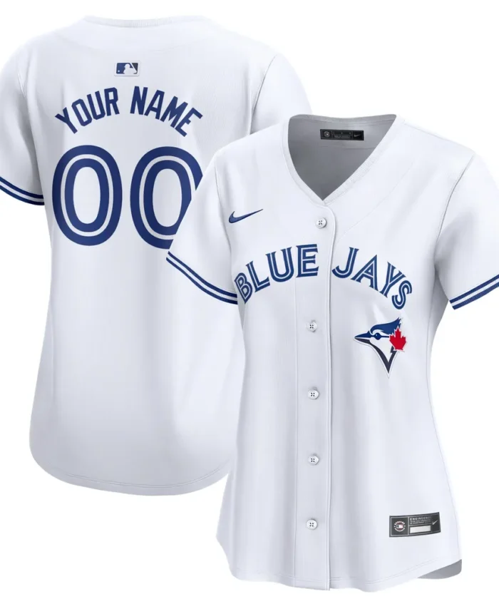 Toronto Blue Jays Women Home Limited Custom Jersey - White