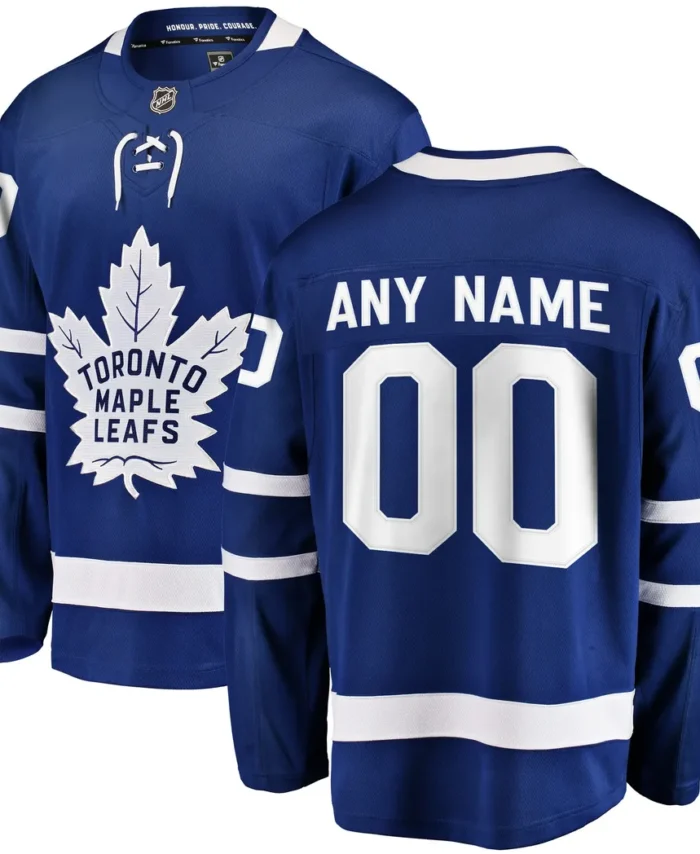 Toronto Maple Leafs Fanatics Home Breakaway Custom Jersey - Blue