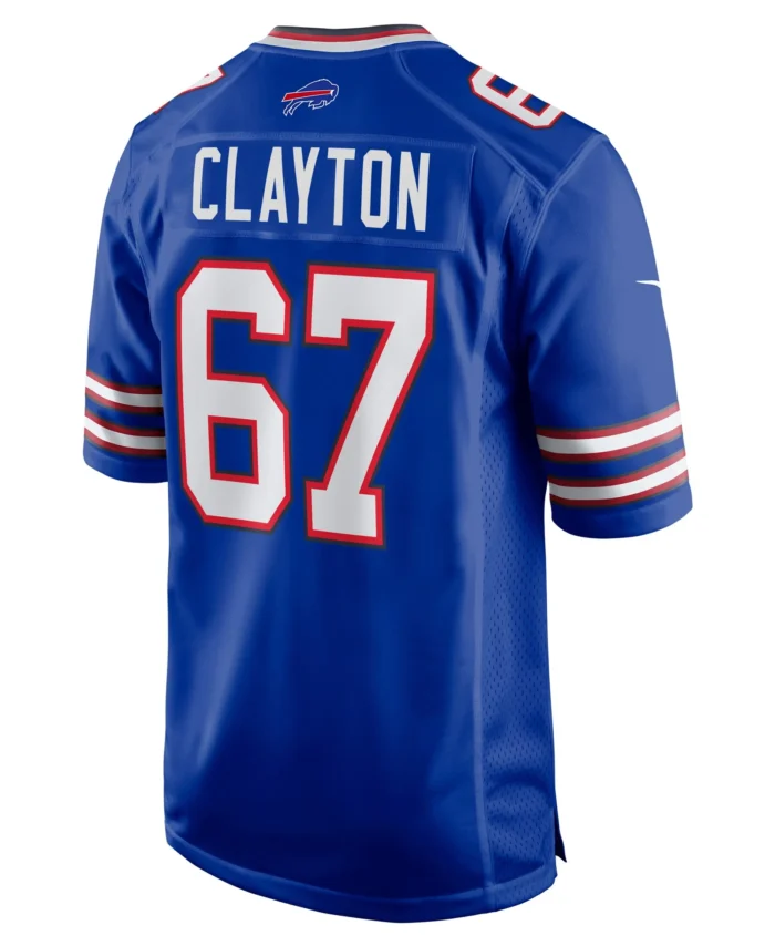 Travis Clayton Buffalo Bills Game Jersey -  Royal