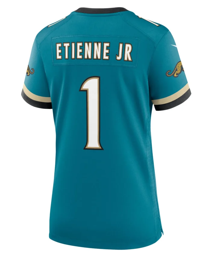 Travis Etienne Jr Jacksonville Jaguars Women's Prowler Throwback Game Jersey - Teal