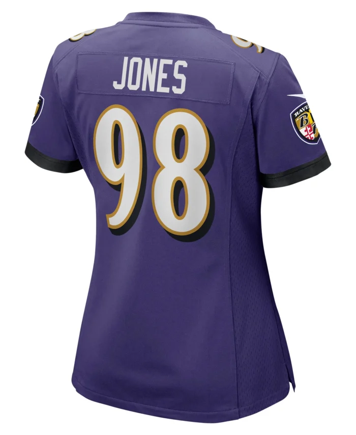 Travis Jones Baltimore Ravens Women's Player Game Jersey - Purple