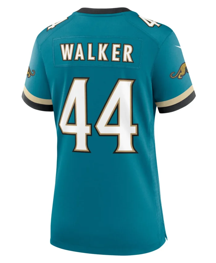 Travon Walker Jacksonville Jaguars Women's Prowler Throwback Game Jersey - Teal