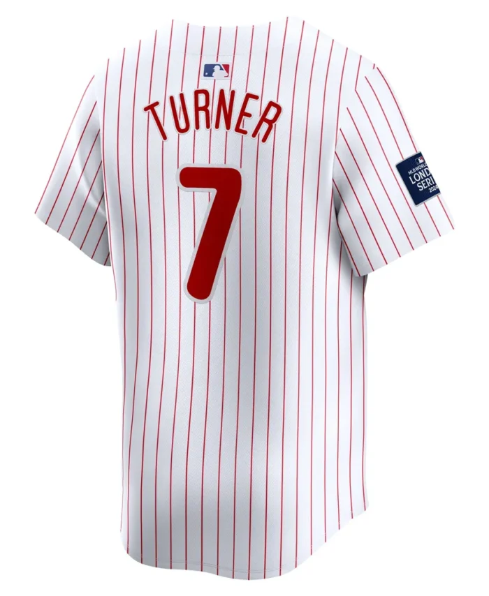 Trea Turner Philadelphia Phillies 2024 MLB World Tour London Series Home Limited Player Jersey- White