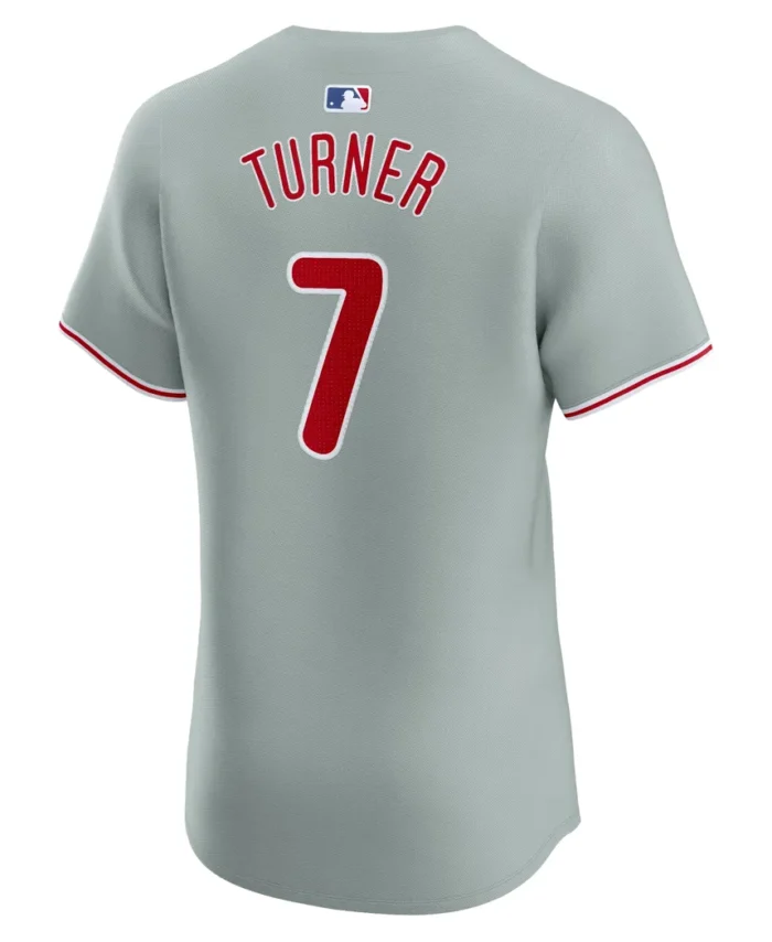 Trea Turner Philadelphia Phillies Road Elite Player Jersey- Gray