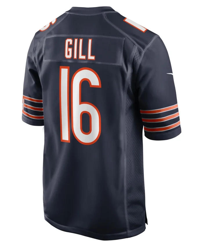Trenton Gill Chicago Bears Game Player Jersey - Navy