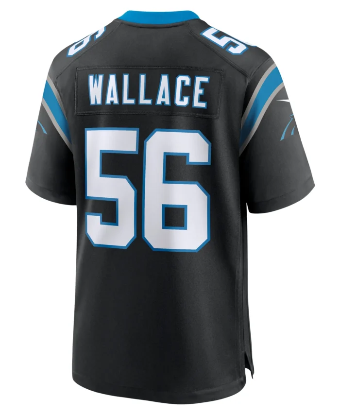 Trevin Wallace Carolina Panthers  Game Jersey -  Black