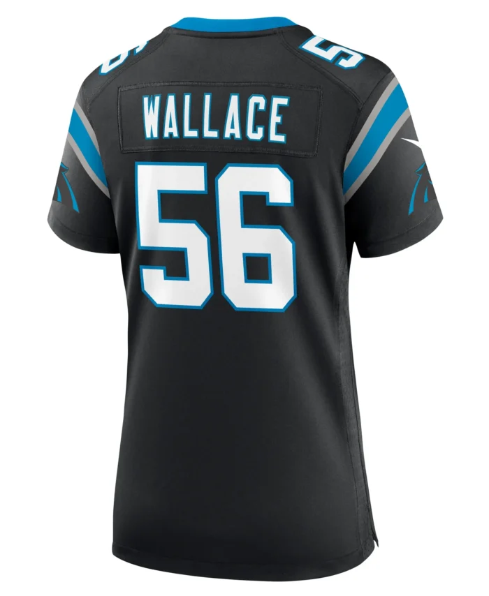 Trevin Wallace Carolina Panthers Women's  Game Jersey -  Black