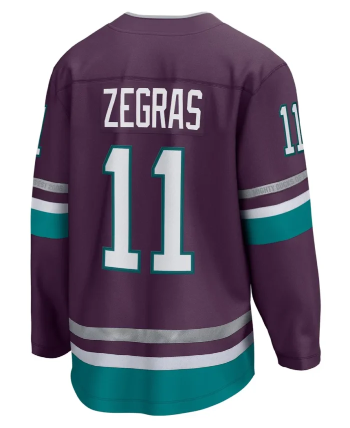 Trevor Zegras Anaheim Ducks Fanatics 30th Anniversary Premier Breakaway Jersey - Purple