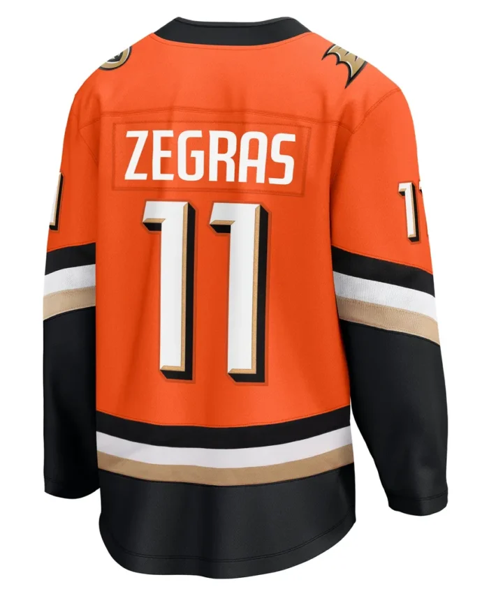 Trevor Zegras Anaheim Ducks Fanatics Home Premier Breakaway Player Jersey - Orange