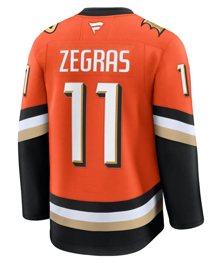 Trevor Zegras Anaheim Ducks Fanatics Home Premium Jersey - Orange