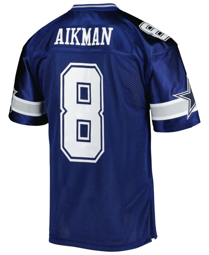 Troy Aikman Dallas Cowboys 1996 Mitchell & Ness Authentic Throwback Retired Player Jersey - Navy