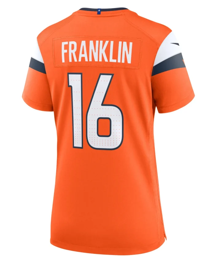 Troy Franklin Denver Broncos Women's Team Game Jersey -  Orange