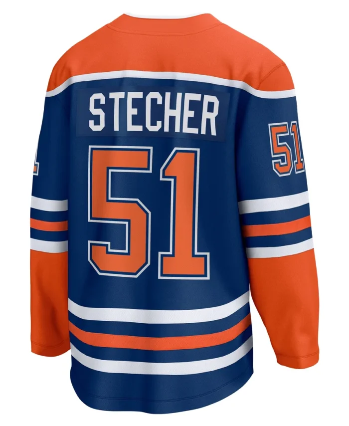 Troy Stecher Edmonton Oilers Fanatics Home Premier Breakaway Player Jersey - Royal