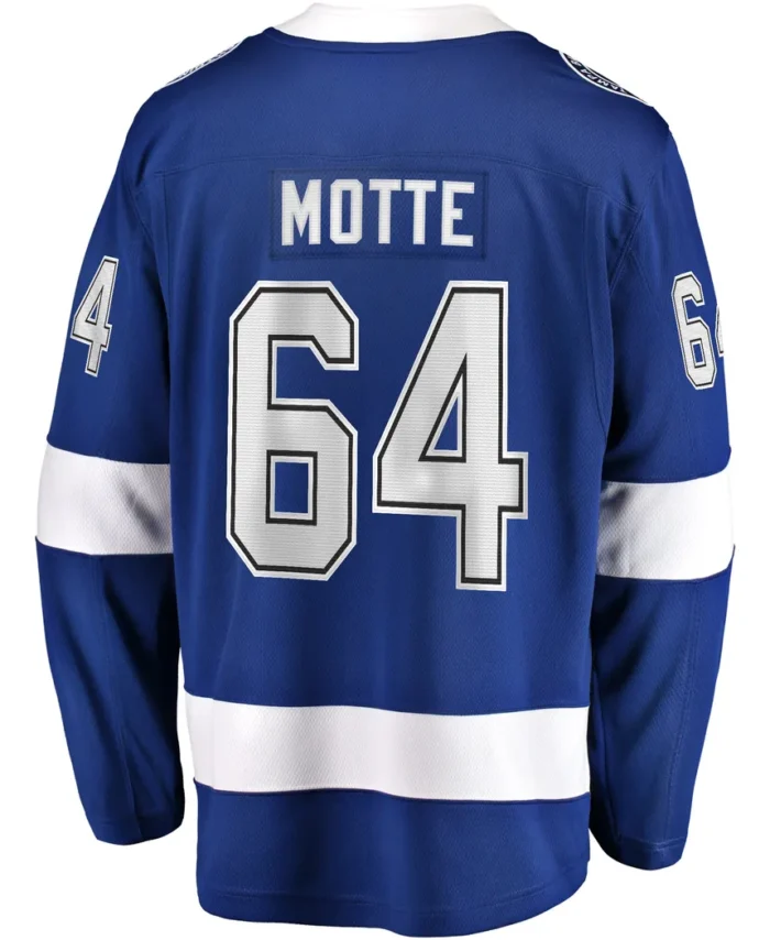 Tyler Motte Tampa Bay Lightning Fanatics Home Premier Breakaway Player Jersey - Blue