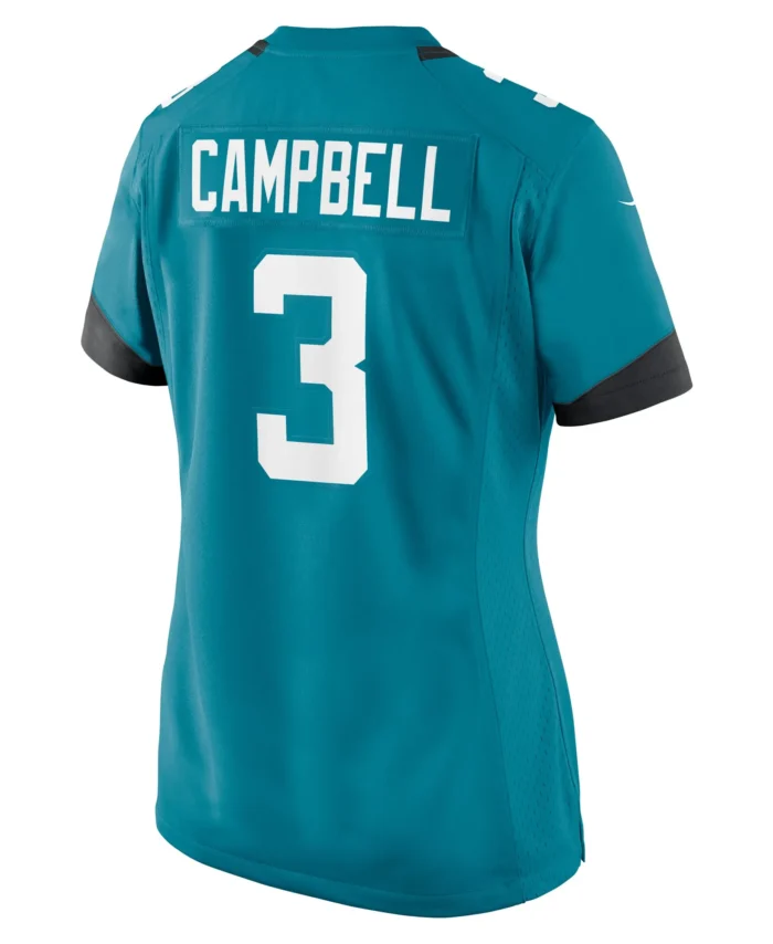 Tyson Campbell Jacksonville Jaguars Women's  Game Jersey -  Teal