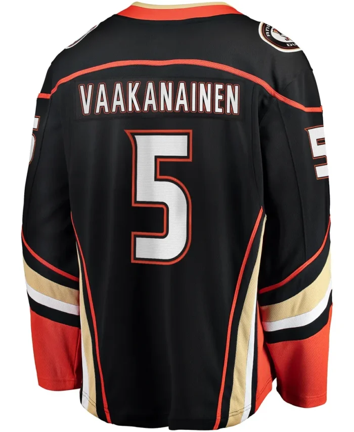 Urho Vaakanainen Anaheim Ducks Fanatics Home Premier Breakaway Player Jersey - Black