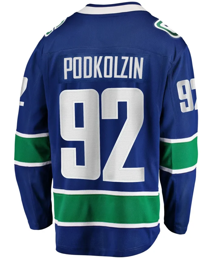 Vasily Podkolzin Vancouver Canucks Fanatics Home Premier Breakaway Player Jersey - Blue