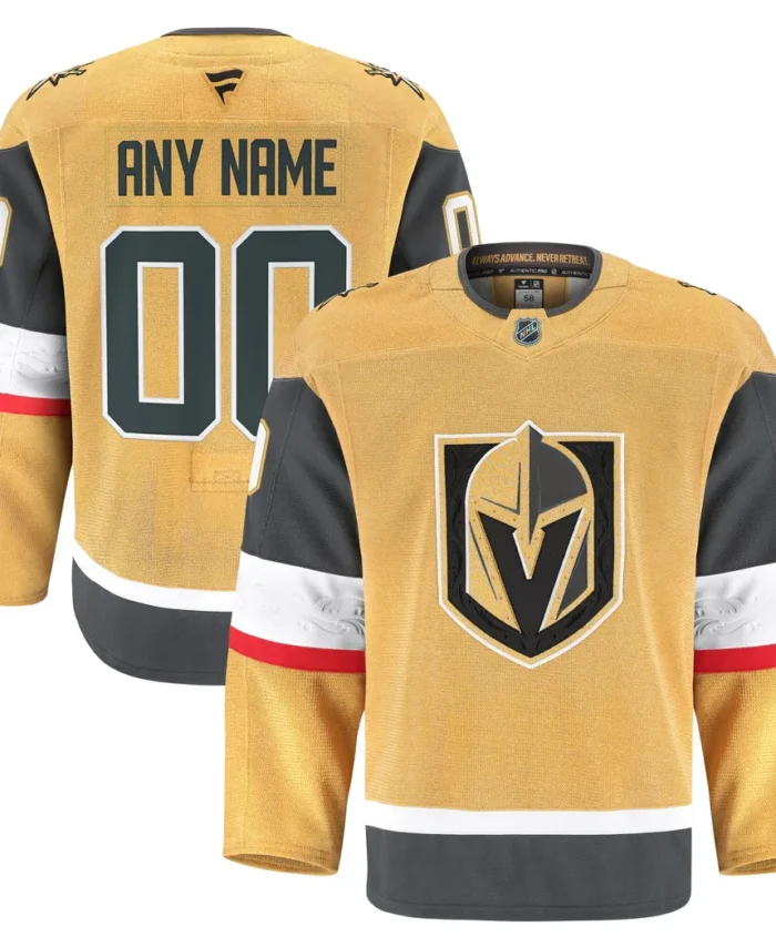 Vegas Golden Knights Fanatics Home Authentic Pro Custom Jersey - Gold