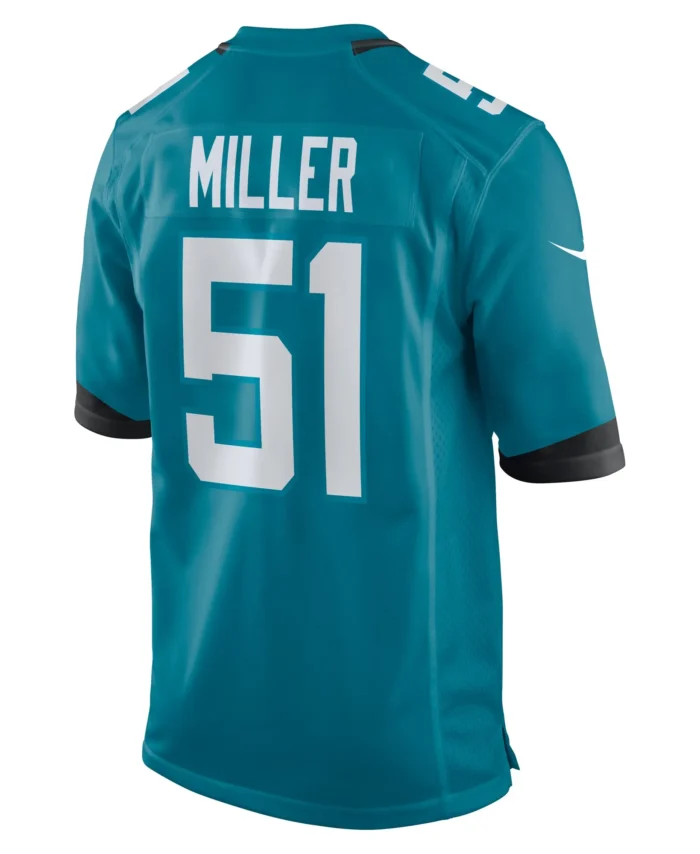 Ventrell Miller Jacksonville Jaguars  Game Jersey -  Teal