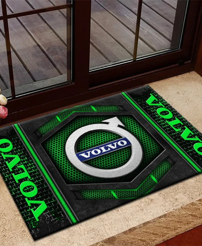 Durable Auto Brand Doormat, All Over Print Doormat For Car Lovers CAR135 - Green