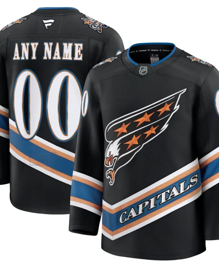 Washington Capitals Fanatics Alternate 50th Anniversary Premium Custom Jersey - Black