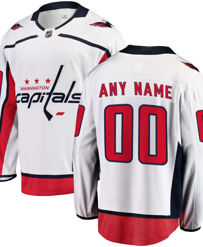 Washington Capitals Fanatics Away Breakaway Custom Jersey - White