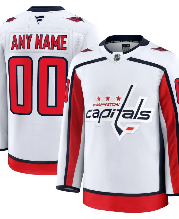 Washington Capitals Fanatics Away Premium Custom Jersey - White