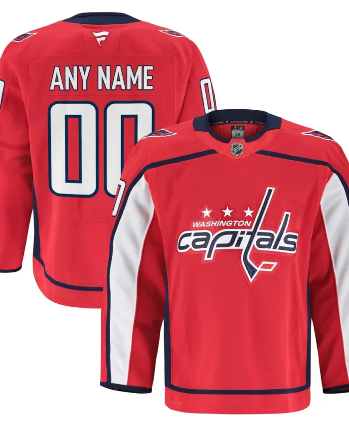 Washington Capitals Fanatics Home Authentic Pro Custom Jersey - Red