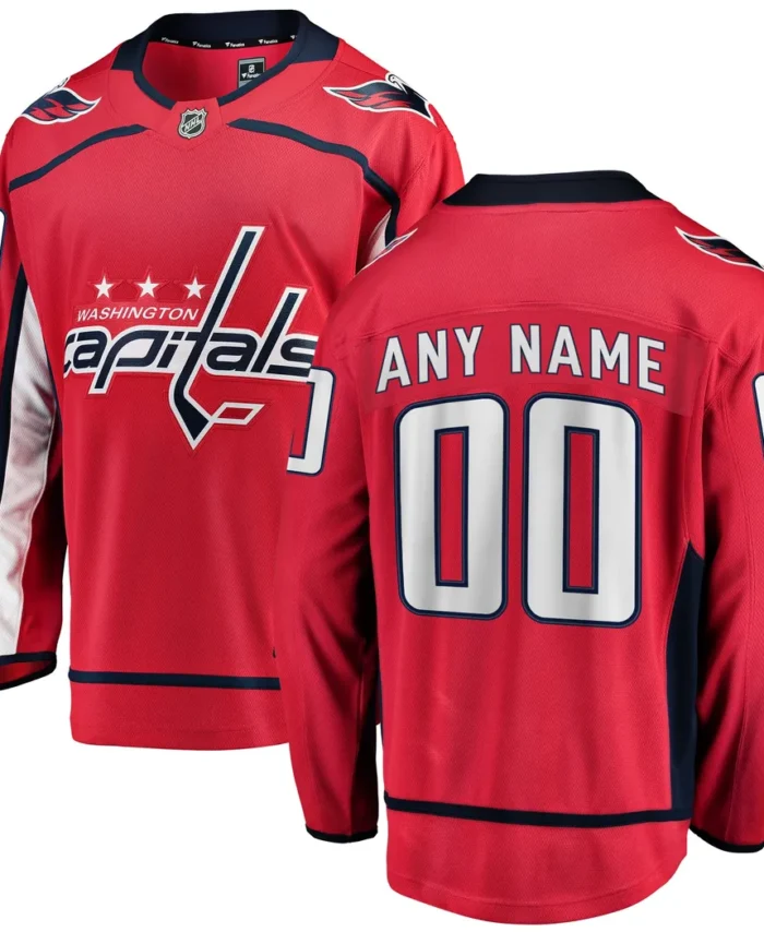 Washington Capitals Fanatics Home Breakaway Custom Jersey - Red
