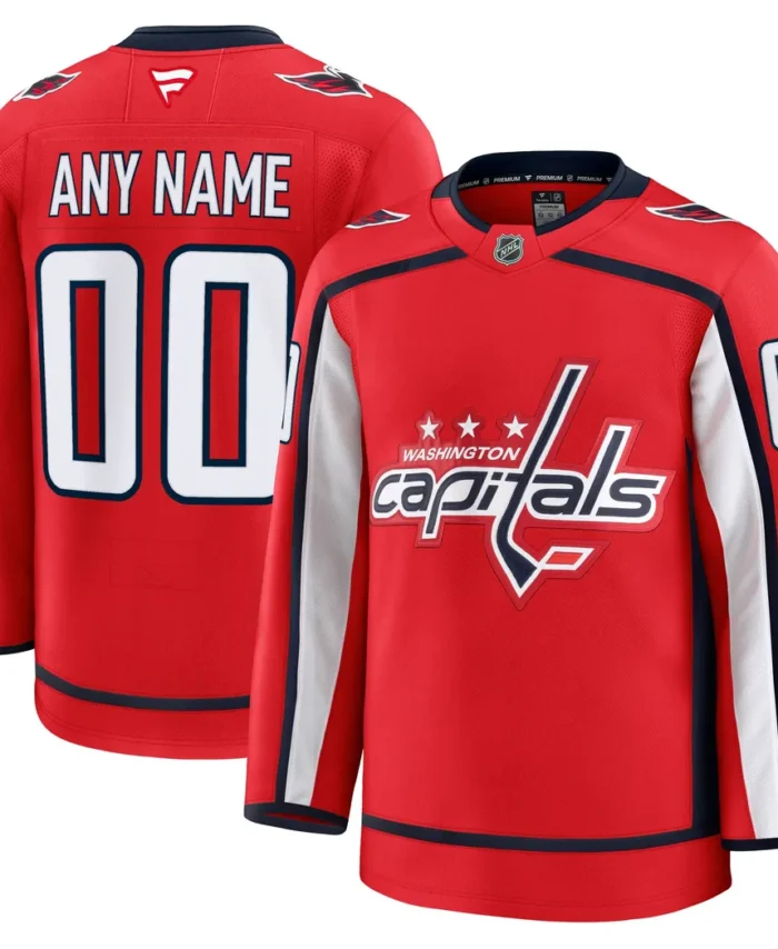 Washington Capitals Fanatics Home Premium Custom Jersey - Red