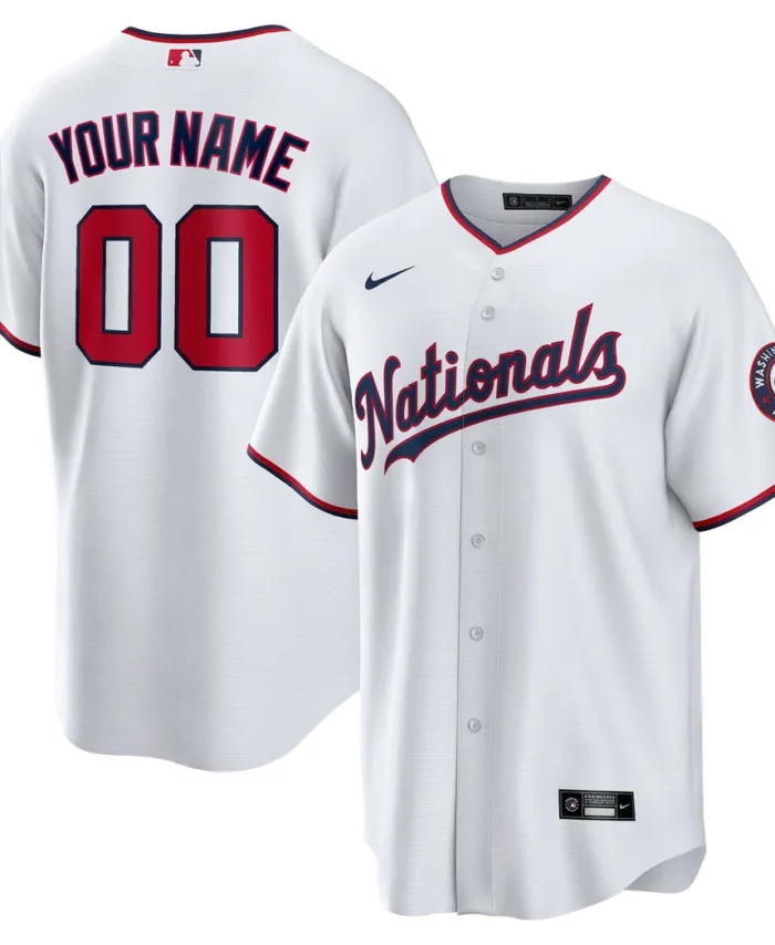 Washington Nationals Replica Custom Jersey - White